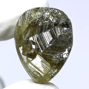 Volcanic Lines 51,6 CTS pietra preziosa cabochon cabochon naturale vesuvianite naturale superficie grezza - Foto 1 di 11