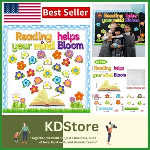 Colorful Summer Reading Flowers Bulletin Board Set - Picture 1 of 9