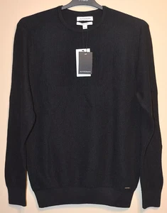 M&S AUTÓGRAFO ALGODÓN MODAL CUELLO REDONDO ACANALADO JERSEY NEGRO TALLA M - NUEVO CON ETIQUETAS - Imagen 1 de 4
