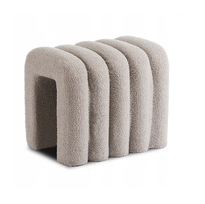 Sitzhocker Polsterhocker Pouf Sitzpouf Sitzpuff Gepolstert Comfort Teddyfell - Bild 1 von 4