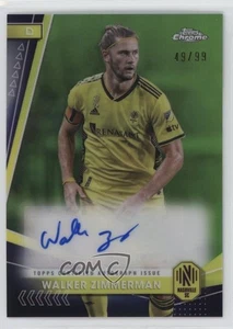 2024 Topps cromo MLS refractor verde neón/99 Walker Zimmerman #CA-WZ automático - Imagen 1 de 3
