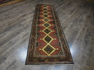 Authentic Vintage Turkish Rug,Geometric Adana Tribal Turkish Rug 2.6x9 Ft - Picture 1 of 14