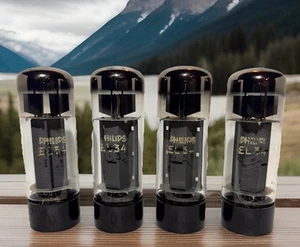 N.O.S. Matched Pair Mullard Blackburn EL34 Tubes - Picture 1 of 2