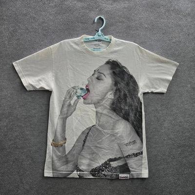 Camiseta masculina Diamond Supply Co. M branca gráfica Nilanti Saglimbeni fria como gelo - Imagem 1 de 4