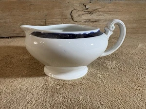 Vintage Porzellan Sauciere Blau & Weiß Milchkännchen Antik - Bild 1 von 8