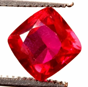 12.00 Cts. Natural Mozambique Red Ruby Cushion Shape Certified Gemstone - Picture 1 of 4