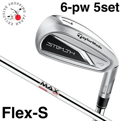 TaylorMade Stealth HD Iron Clubs 6-pw 5p Set KBS MAX MT80 JP Steel Shaft Flex S - Image 1 of 4