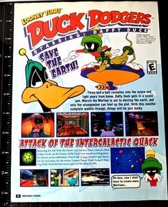 Pubblicità vintage Duck Dodgers 2000 stampa Looney Tunes, Daffy Duck N64 - Foto 1 di 2