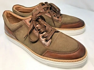 KENNETH COLE NEW YORK Prem-Ium Brown Olive Low Top Sneaker Men’s Sz10 $175 NEW - Picture 1 of 12