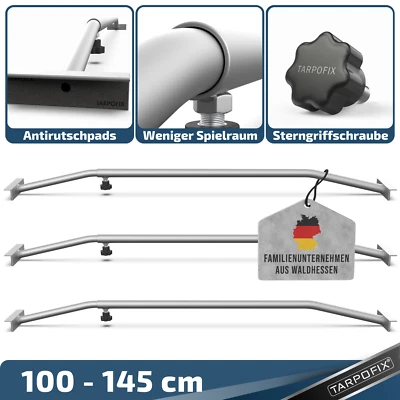 3x Planenbügel Anhänger 100 - 145 cm Flachplanenbügel für Flachplane Alu Bügel  - Bild 1 von 4