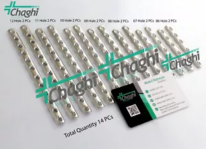 Orthopädische Ein-Drittel Röhrenplatten 3,5 mm kleine Fragmente 14 Stück Set Chaghi Trad - Bild 1 von 2