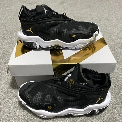 Jordan Why Not .6 GS Black Gold DO7191 071 Basketball Shoes Boys 4Y & 4.5Y *READ - Image 1 of 4