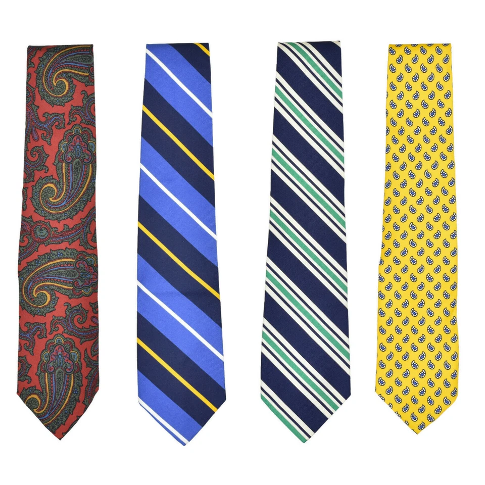 Polo Ralph Lauren Handmade Pony Logo Striped Paisley Floral Silk Tie New $125 - Image 1 of 1