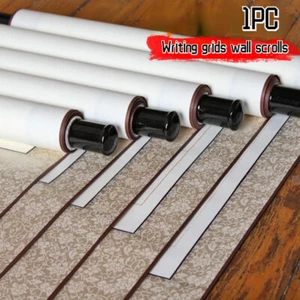 1 X Calligraphy Blank Scrolls with Writing Grids Xuan Paper Hanging Scroll - Imagen 1 de 21
