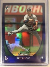 2011 Bowman Chrome Draft Purple Refractors #55 Pete Kozma Cardinals Rookie Card