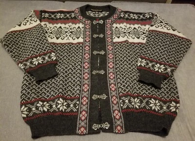 Винтажный женский свитер-кардиган Nordstrikk сделано в Норвегии натуральная шерсть б/у в отличном состоянии размер M  - Изображение 1 из 4