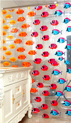 Quality Transparent Shower Curtain Fish Transparent Plastic Bathroom 180 X 200cm • 14.09€