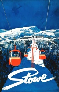 Ski Stowe, Vintage Sophie, Wall Decor Home Art Print Poster 14" x 11"   1952 - Picture 1 of 1