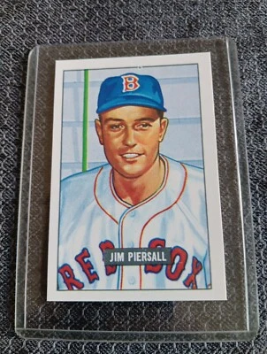 Jim Piersall  1951 Bowman Reprint Baseball Card #  306 - Boston Red Sox 1986 - Image 1 of 2