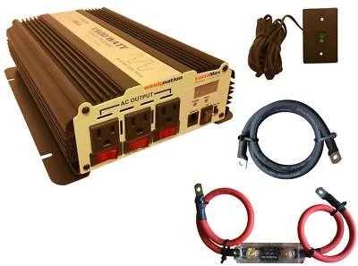 VertaMax 1500 Watt Modified Wave Power Inverter + Cables + Fuse + ON/OFF Remote - Image 1 of 4
