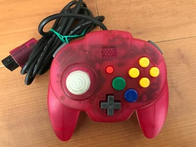 Hori Pad Mini Controller Tropical Red Nintendo 64 N64 Tested and Working Japan - Image 1 of 4