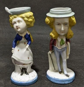 RARE - Porcelain Figurines - Open Tops - Oscar Wilde & A Lady - Picture 1 of 10