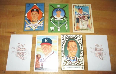 1990 Perez-Steele Master Works Warren Spahn Set - All Signed - Set #2134/10000 - Image 1 of 4