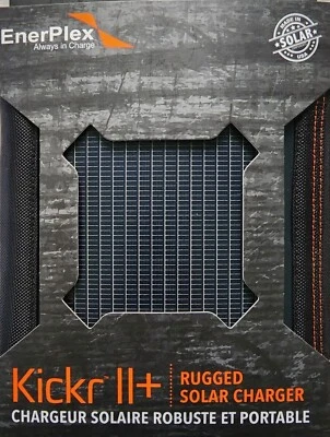 NEW EnerPlex Kickr II+ Rugged Portable Solar Charger - Black - Image 1 of 4