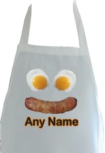 PERSONALISED FRY UP BREAKFAST FACE PRINT APRON KITCHEN SECRET SANTA CHRISTMAS - Picture 1 of 3