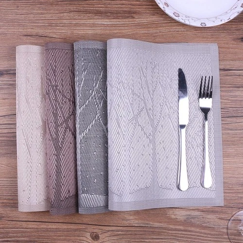 4pcs/lot Placemat Upscale Christmas Tree Pvc Placemats Table Mat Drink Coasters - Bild 1 von 4