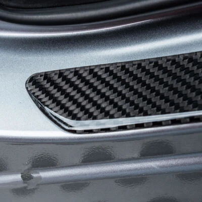 X2 碳纤维车门欢迎板 Sill Scuff 盖板贴纸适用于 JEEP — 第 1/4 张图片