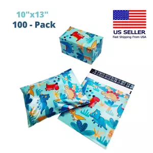 Dinosaur Poly Mailers, 10x13 In Self-Seal Cute Shipping Bags 100pc - US seller - Picture 1 of 6
