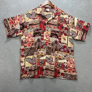 RIMA Hawaiian Shirt Men XL Short Sleeve Button Front Tropical Aloha Beach Casual - Picture 1 of 6