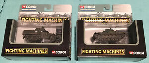 2002 Corgi Fighting Machines M3 Half Track, M48 “Patton” Tank Vietnam (lot of 2)