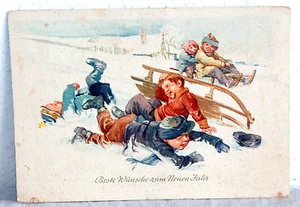 Alte POSTKARTE Beste Wünsche zum Neuen Jahr (1959) - Halle/DDR - Bild 1 von 2