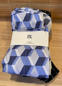 Banana Republic 3 paia boxer uomo 100% cotone nero blu medio M 32-34 - Foto 1 di 4