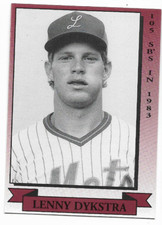 Len Dykstra 2005 Carolina League 50th Year All-Time Anniversary Card 