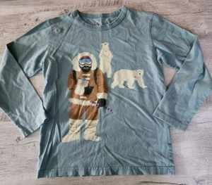 MINI BODEN SHIRT SIZE 7 TO 8 YEARS LONG SLEEVE POLAR BEARS ESKIMO LIGHT BLUE - Picture 1 of 4