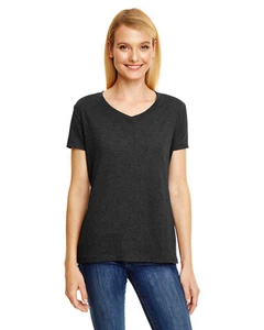 Hanes Ladies' 4.5 oz. X-Temp Triblend V-Neck Collar Tag Free T-Shirt 42VT S-3XL - Picture 1 of 11