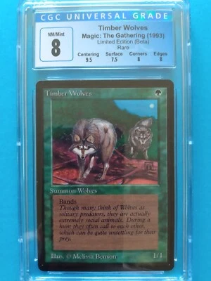 BETA 🌳🐕‍Timber Wolves🐕‍🦺🌳 Vintage 1993 MTG | Pop 1 NM++/Mint! CGC 8!  - Image 1 of 2