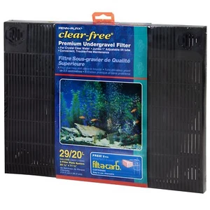 Undergravel Aquarium Filter for 20 Long - 29 Gallon Tanks – Two 14” x 11.1” P - Picture 1 of 4
