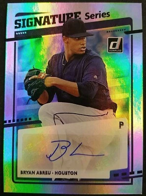 2020 Donruss Bryan Abreu Signature Series Holo Auto RC Rookie HOUSTON ASTROS  - Image 1 of 2