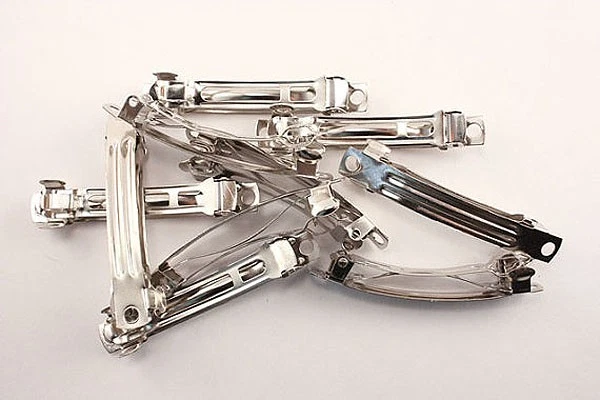 Silver French Barrettes Clip For Hair Bows Metal French Clip 5 sizes available   - Image 1 of 1