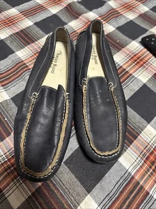 Bacco Bucci Studio Driving Shoes Mens 8 Black Leather Slip On Comfort Loafers - Picture 1 of 7