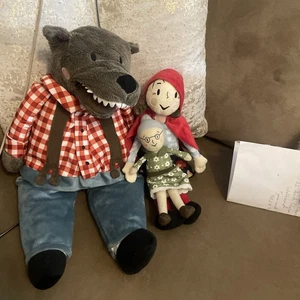 Edredón de juguete suave Ikea Lufsig Big Bad Wolf & Grandma Caperucita Roja - Imagen 1 de 9