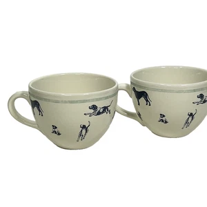 Eddie Bauer Hogar Grande Comedor Tazas de Café Perros Perros Razas Juego de 2 Tazas - Imagen 1 de 8
