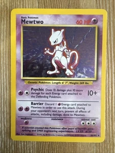 Mewtwo - 10/102 - Pokemon Base Set Unlimited Holo Rare Card WOTC LP - Picture 1 of 2