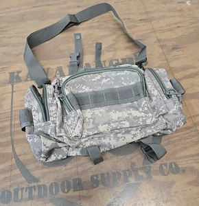 Voodoo ACU Camouflage Waist Bag Survival Kit Fanny Pack 4 Compartment - Picture 1 of 5