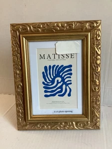 Goldener rechteckiger Bilderrahmen Öffnung passend für 4’’ x 6” Foto - Bild 1 von 6