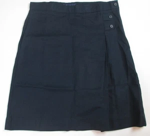 LANDS END Classic Navy School Uniform A-line Below Knee Skirt Girls 10 NEW - Picture 1 of 5